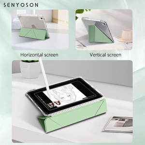 Six trigfold rimovibile rimovibile in Pu Magnétic custodia Cover Full Tablet con Slot per matita custodia per ipad per ragazza - Product Image 3