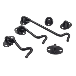 ตัวล็อคแบบตะขอเกี่ยวสแตนเลสอย่างดี สีดำ สีเงิน สำหรับประตูบานเลื่อน ประตูโรงนา หน้าต่าง ยี่ห้อ SSR รุ่น Satin - Product Image 1