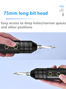 <span class=keywords><strong>Tournevis</strong></span> <span class=keywords><strong>électrique</strong></span> portable sans fil 10 vitesses, 3,7 V, couple max. 3 N.m, recharge USB, kit d'outils - Product Image 6
