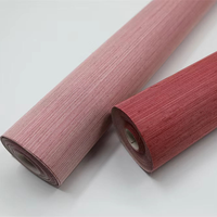Mywind Nieuw Ontwerp Natuurlijk Materiaal Behang Rose Rode Abaca Wandbekleding Sisal Jute Ruwe Hennep Voor Binnenwanddecoratie