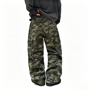 <span class=keywords><strong>Pantalon</strong></span> cargo en denim camouflage vintage pour homme, jean super baggy streetwear pour homme, jean de créateur pour homme - Product Image 3
