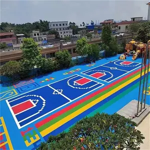 Anti- Slip Outdoor Modular Pp Sports Flooring Square Basketball Court Plastic Interlock Floor Tiles Drainage