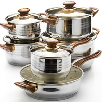 Ustensiles de cuisine accessoires de cuisine en acier inoxydable 12 pièces ustensiles de cuisine Palm Restaurant ustensiles de cuisine ustensiles de cuisine Ollas ensemble de casseroles