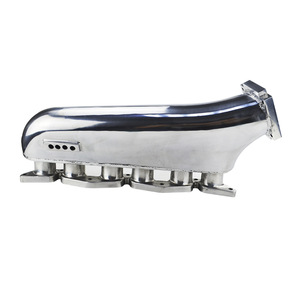 Collecteur d'admission en aluminium poli Poyracing 90 mm pour Toyota Supra 1JZGTE 1JZ JZ30 Turbo - Product Image 2