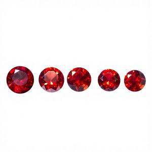 Rubí Rojo de Alta Calidad, Corte Brillante Redondo, Venta al por Mayor de Fábrica, Gemas Cultivadas en Laboratorio, Corte a Máquina en China - Product Image 2