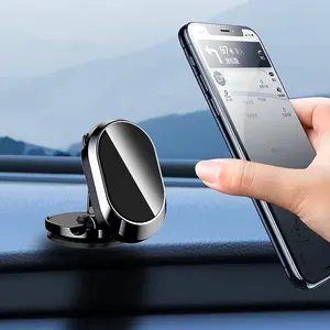 Universele Dashboard Auto Mobiele Telefoon Houder Sterke Magnetische Opvouwbare Aluminium 360 Roterende Auto Mount Telefoon Houder