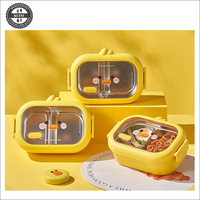 Kotak Makan Siang Bento Anak Lucu dan Imut, Anti Bocor, Aman untuk Microwave, dan Menjaga Kesegaran Makanan