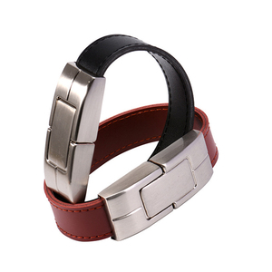 Promozione Logo personalizzato Cle Usb flashdrive braccialetto in pelle Pendrive bracciale usb chiavetta portaoggetti originale - Product Image 3