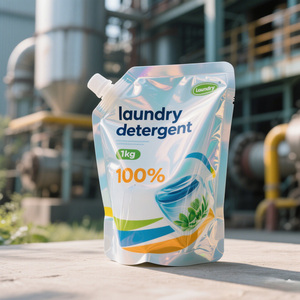 500ml 1L 2L rửa lỏng doypack Pouch sinh thái thân thiện đứng giặt chất tẩy rửa lỏng Pouch với tái sử dụng Spout - Product Image 4