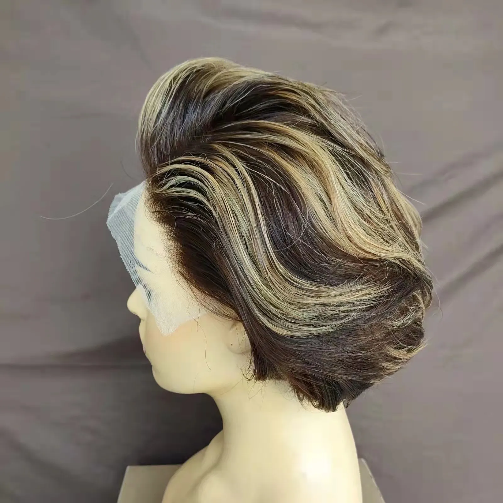 Amara best perruque pixie cut wig human hair transparent swiss lace front wig cheap wigs with lowest price in stock