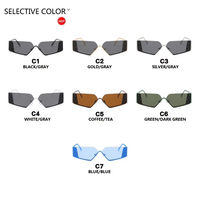 Lunettes de soleil connectées sans monture personnalisées pour hommes, style mode, pour la photographie de rue, forme concave