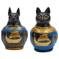 Urne funéraire pour animaux de compagnie en résine de style égyptien, décorations d'intérieur avec sculptures en relief égyptiennes, fabriquée en Chine, nouveauté