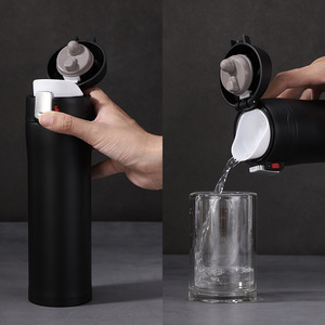 Gobelet isotherme en acier inoxydable 304, bouteille d'eau portable en métal pour les voyages, le sport, le bureau, la voiture et la maison - Product Image 2