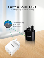 Chargeur rapide GaN 30W PD 3.0 avec ports Type-A+C compatible QC3.0 certifié CE pour téléphones mobiles, montres intelligentes et ordinateurs portables