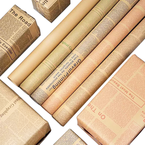 In đầy đủ giấy gói Kraft cổ điển với bản đồ âm nhạc và các mẫu văn bản để đóng gói quà tặng và xây dựng thương hiệu Sáng tạo - Product Image 2