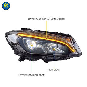 Faro Anteriore YU GUANG per <span class=keywords><strong>Mercedes</strong></span> Benz <span class=keywords><strong>CLA</strong></span> 180 200 250 <span class=keywords><strong>W117</strong></span> C117 2014-2019, Fanale Anteriore con Aggiornamento a Luci LED Stile CLA260 - Product Image 5