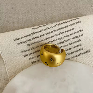 Factory Wholesale Luxury Design Big Geometric Shape <b>Rings</b> 18k Gold Plated <b>Ring</b> Jewelry for Women - Product Image 5