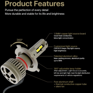 Usine OEM Led H8 Auto Lampes De Voiture Double Conception De Refroidissement 100W 4.0A 6500K Blanc Led Phares Ampoule Accessoires De Voiture pour skoda <span class=keywords><strong>yeti</strong></span> - Product Image 2