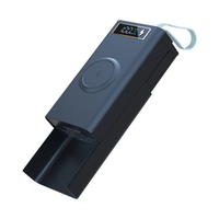 Dernier design, 12 packs de batteries 18650, boîtier de batterie externe 15W (sans batterie) avec écran LCD, charge sans fil et micro USB