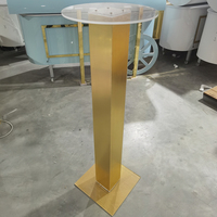 Support de fleurs fantaisie, candélabres en verre, centres de Table personnalisés pour la décoration d'événements de mariage