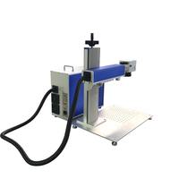Nouvelle machine de marquage laser à fibre portable de type split 20W 30W 50W pour métal, codes-barres, compatible avec les formats DXF/PLT/BMP/AI