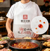 Tablier jetable non tissé léger résistant à la poussière pour bar à sushis, cuisine japonaise, chef
