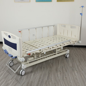 Lit médicalisé manuel à manivelle simple blanc pour cliniques et lieux commerciaux - Product Image 4