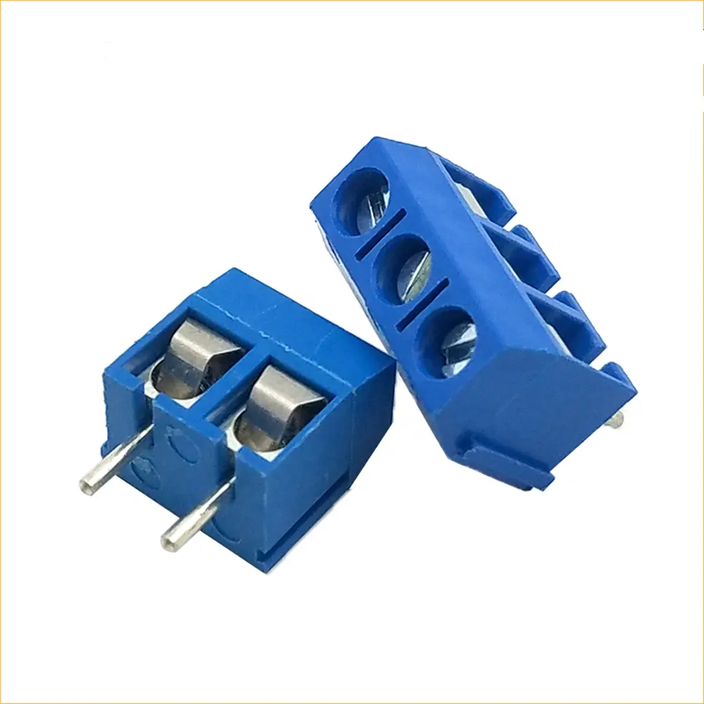 Morsettiera a vite per PCB KF301 DG301 passo 5.0mm colore blu connettore morsettiera a 2 pin con scanalatura combinata