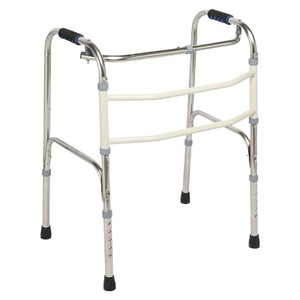 Stainless Steel <b>Walker</b> Four Legged Foldable Walking Aid <b>For</b> Elderly And <b>Disabled</b> Support - Product Image 2