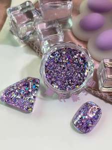Lila Glitter Nail <span class=keywords><strong>Art</strong></span> Charms Pailletten Nail <span class=keywords><strong>Art</strong></span> Charms Glitter Kit - Product Image 3