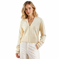 Personnalisation Profonde, Marque Privée, Fabricant Durable, Cardigan d'Hiver pour Femmes, Laine, Nylon, Tricot, Col en V, OEM