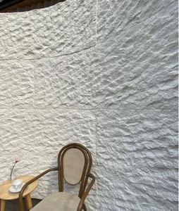 Panneau mural en pierre texturée PU haut de gamme avec design géométrique 1200x600mm, pierre artificielle pour les murs de la chambre et de la salle à manger de la villa - Product Image 4