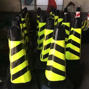 Bolardo de Tráfico Azul y Blanco 360x360mm 800mm de Altura Material PE No Rellenable con Agua para Seguridad Vial - Product Image 2