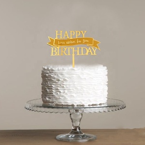 Nuovo Design acrilico <span class=keywords><strong>buon</strong></span> compleanno Cake Topper forniture per feste decorazione per torte auguri per te Cake Toppers - Product Image 6