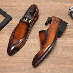 New men's shiny leather casual business fashionable luxurious business formal <b>shoes</b> - Product Image 1