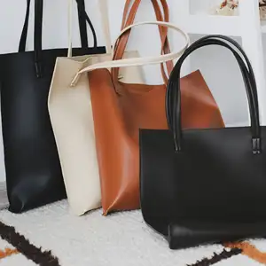 Benutzer definierte Designer Luxus große große weiche Öko vegane Leder Shopper Einkaufstasche für Frau