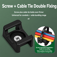 Support de fixation de ceinture en forme de selle avec trou pour vis, clip de fixation de câble