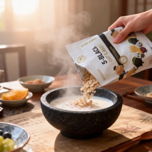 Cereal Premium <span class=keywords><strong>5</strong></span>-Black Oatmeal con Sésamo Negro <span class=keywords><strong>para</strong></span> Bebés y Niños, Desayuno Saludable, Alto en Fibra y Calcio - Product Image 2
