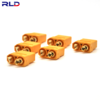 Connecteur XT60 à courant élevé 30A, prise femelle plaquée or d'origine Amass, 2P, alimentation pour batterie Lipo RC, drone FPV