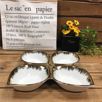 Assiette en céramique de luxe européenne pour fruits secs, assiette à dessert pour mariage