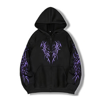 Sudadera con capucha Y2K con estampado de araña para hombre, chaqueta con cremallera de manga larga estilo Hip Hop para mujer, abrigos casuales sueltos con capucha para otoño e invierno estilo Harajuku