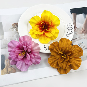 Silk Artificial Frangipani Flower Head 12Cm Diameter For <b>Wedding</b> Home Decor Photography <b>Props</b> - Product Image 2