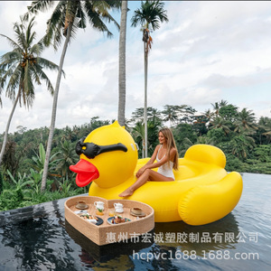 Cama Flotante de Goma Inflable con Forma de Pato, 190 cm, PVC, para Jugar en el Agua al Aire Libre, para Adultos, Uso en Hoteles y Resorts - Product Image 2