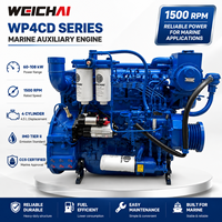 Moteur diesel auxiliaire marin SCDC Weichai WP4C 60/90 kW 1500 tr/min 4 cylindres pour groupe électrogène marin 50 Hz