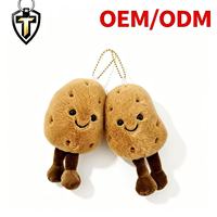 Porte-clés en peluche personnalisé, adorable pendentif pomme de terre, breloque décorative pour sac à dos et sac à main