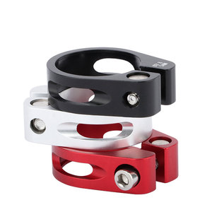 Fahrrad-Sattelstützenklemme 31,8mm 34,9mm Aluminiumlegierung <span class=keywords><strong>MTB</strong></span> Sattelrohrklemme Schwarz/Rot/Silber - Product Image 2