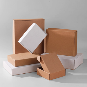 Verdickte quadratische Flugzeug boxen Kraft papier Geschenk Express Verpackungs boxen Kleidung Faltbare Aufbewahrung boxen Benutzer definierter Logo-Druck - Product Image 4