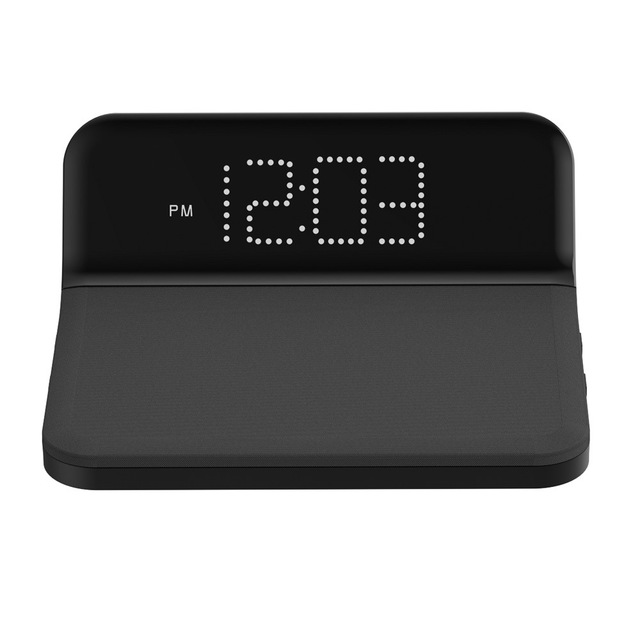 Wireless Charging Dock Station Digital Display Alarm Clock Supports 15W Fast Charging for Smartphones Multifunctional Charger