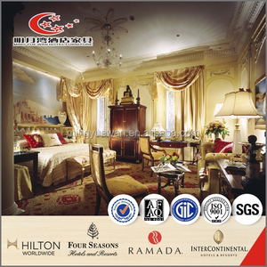 Elegante moderno Hotel Hilton muebles simplificar tela lujo negro roble alto brillo rey tamaño dormitorio conjunto - Product Image 3