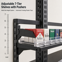 Étagère de présentation de tabac pour supermarché, 2200 mm de hauteur, vitrine à cigarettes, cadre en acier, étagères réglables, sur mesure